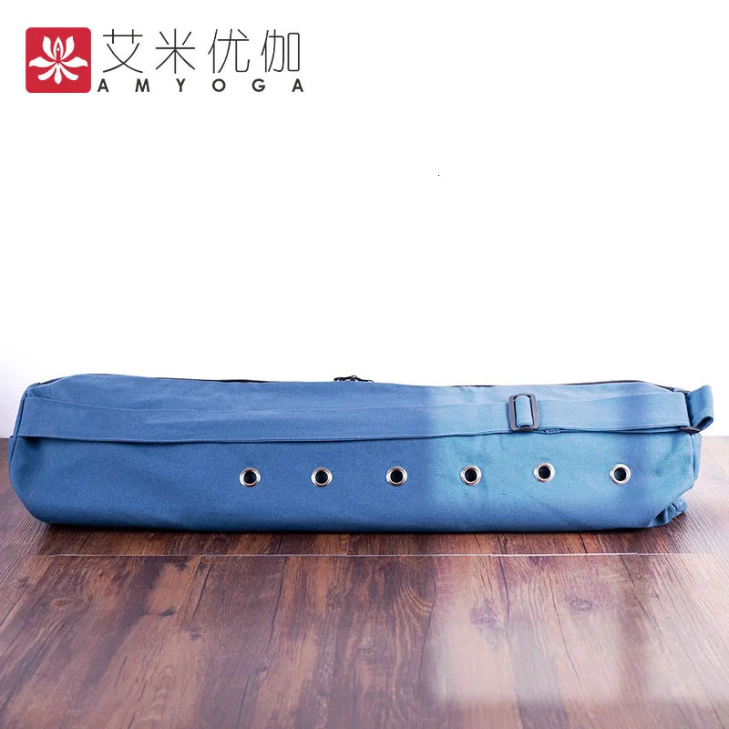 durable canvas cotton yoga mat bag with large zipper opening easy loading 250114