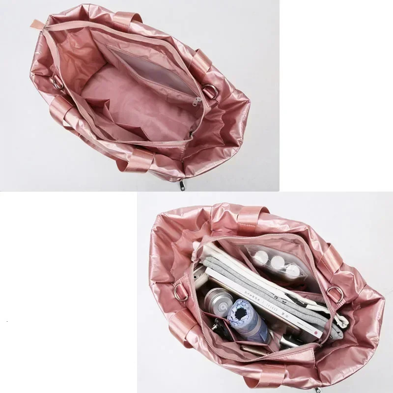 Women Gym Sports Bag Waterproof Swimming Yoga Mat Pink Weekend Travel Duffle Bags for Sport Fitness Shoulder Handbag 250114
