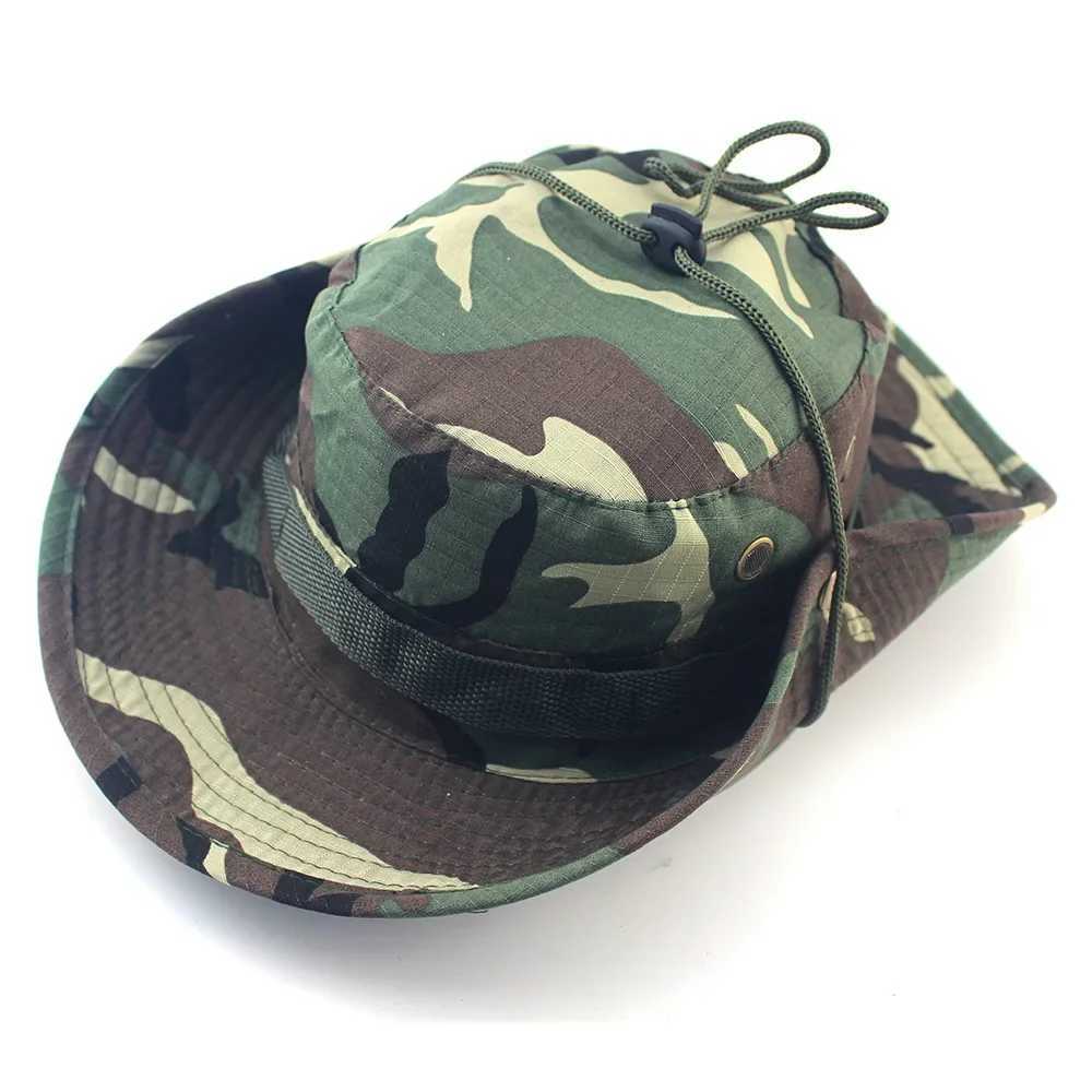 Camouflage Boonie Hat s Camo Men Outdoor Sports Sun Bucket Fishing Hiking Hunting Hats 60CMXJ250116