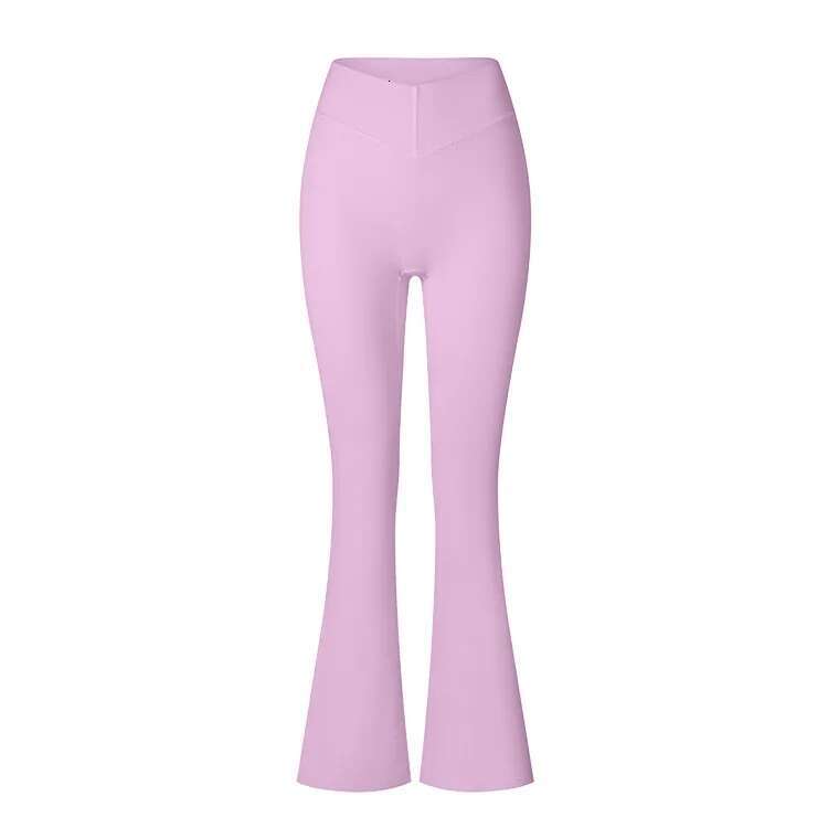 Ddmyoutdoor China Domestic Mermaid Curve Autumn And Winter New Sanding Flared V Waist Tight High Waist Shaping Sports Peach Pants