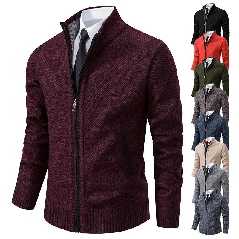 fashion mens knitted sweater cardigan Joker comfortable warm casual coat 250113