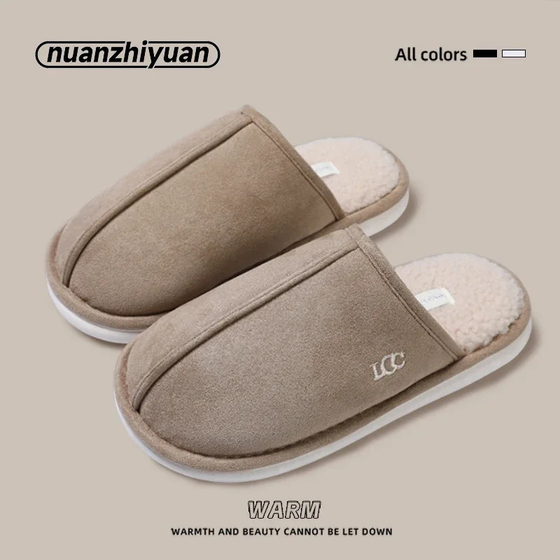 Classic Women Slippers Men Indoor House Slipper Unisex Warm Plush Home Shoes Anti-slip Autumn Winter Flat Slide Shoe250114bj