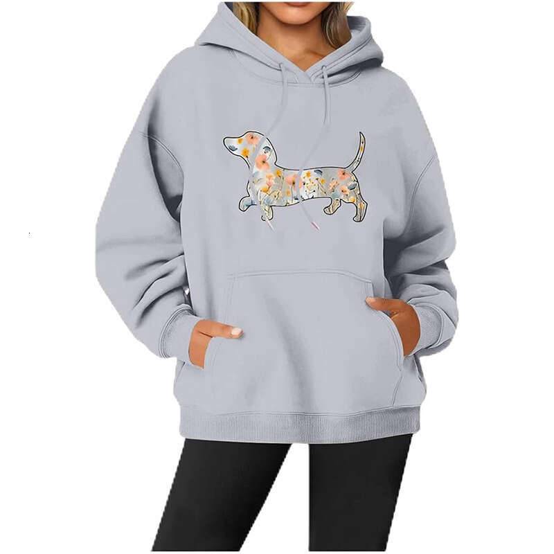 European style new shoulder cuff pullover women's hooded sports long sleeved casual sweatshirt jacket