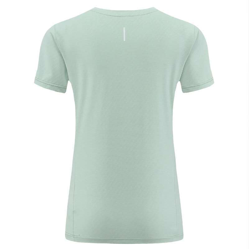 Ddmyoutdoor China Domestic Yoga Fiess Tee Women Stripes Print Breathable Sports Short Sleeves Running Training Workout Quick Dry Casual Fashion Top