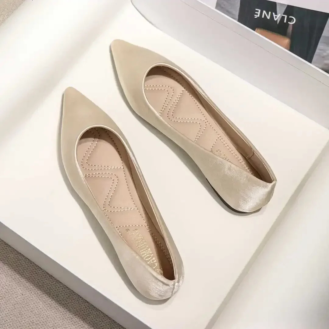 Shoes For Women Office Non Slip Low Heel Elegant Woman Flats On Promotion Brand Chic Summer 2024 Hot Trendy Price