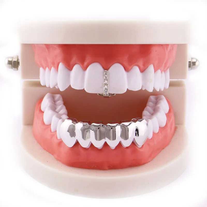 Single Grillz Top Bootom Dental Mouth Caps Cosplay Party Rapper Hip Hop Jewelry TG063XJ250114