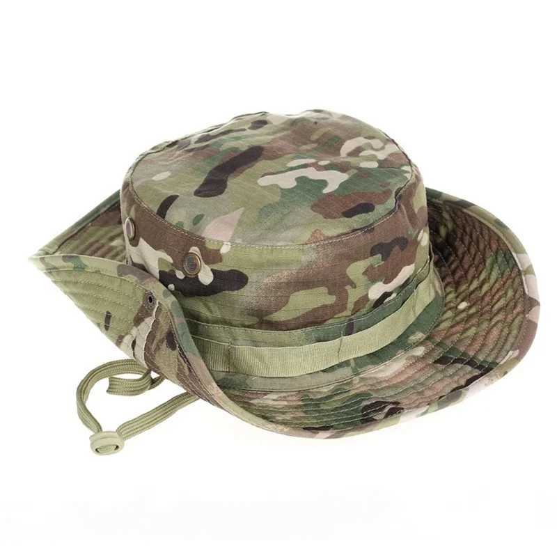 Camouflage Hat Tactical US Bucket Hats Panama Summer cam Fishing Hunting Hiking Outdoor Camo Sun s MenXJ250116