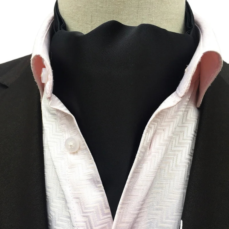 Male British Fashion Paisley Floral Men Long Cravat Ascot Ties Gentlemen Formal Neck Tie Wedding Party Ties Grey Blue Cravats 250117