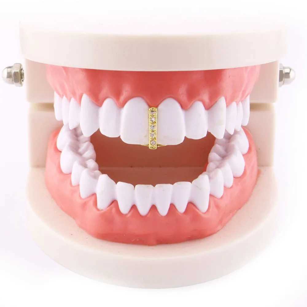 Single Grillz Top Bootom Dental Mouth Caps Cosplay Party Rapper Hip Hop Jewelry TG063XJ250114