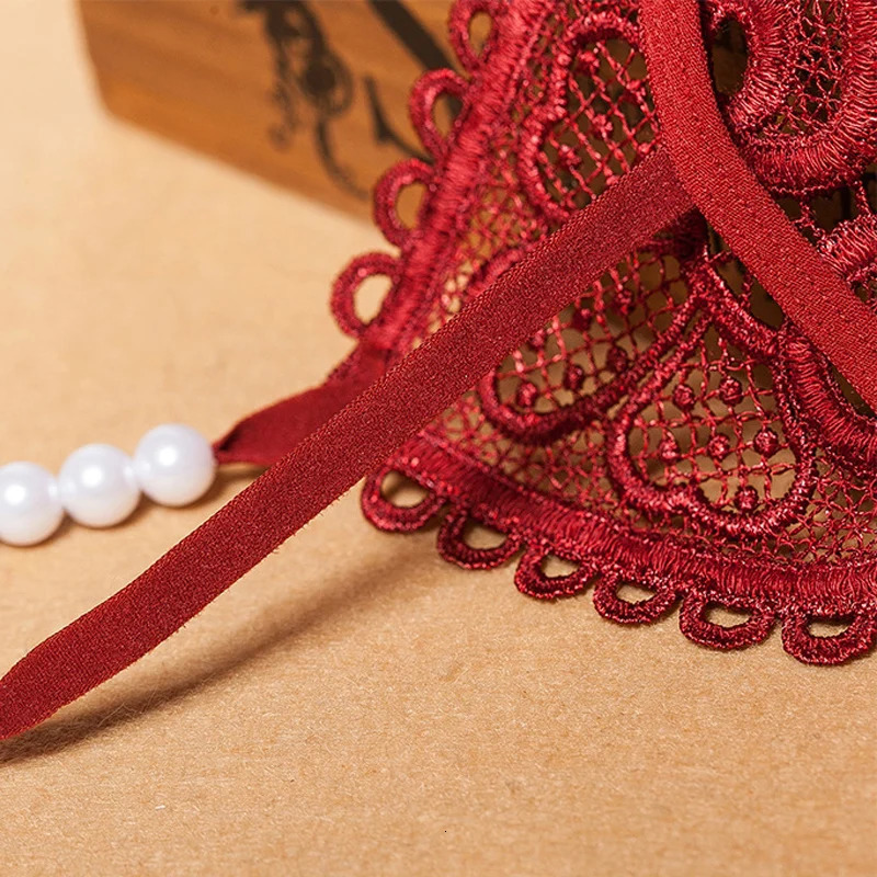 Sexy Pearl Massage G-Strings Women Love Embellished Thong Thin Strap Panties T Pants Low Waist Beaded Briefs 250114