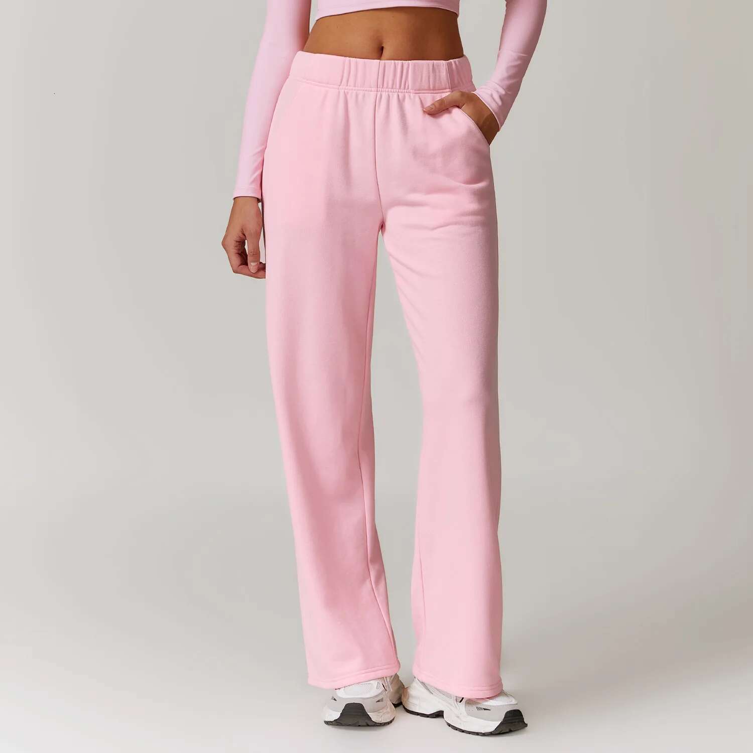 Ddmyoutdoor China Domestic Mermaid Curve Outdoor Sports Straight Women S New High Waist Slimming American Style Sweat Pants All Match Casual