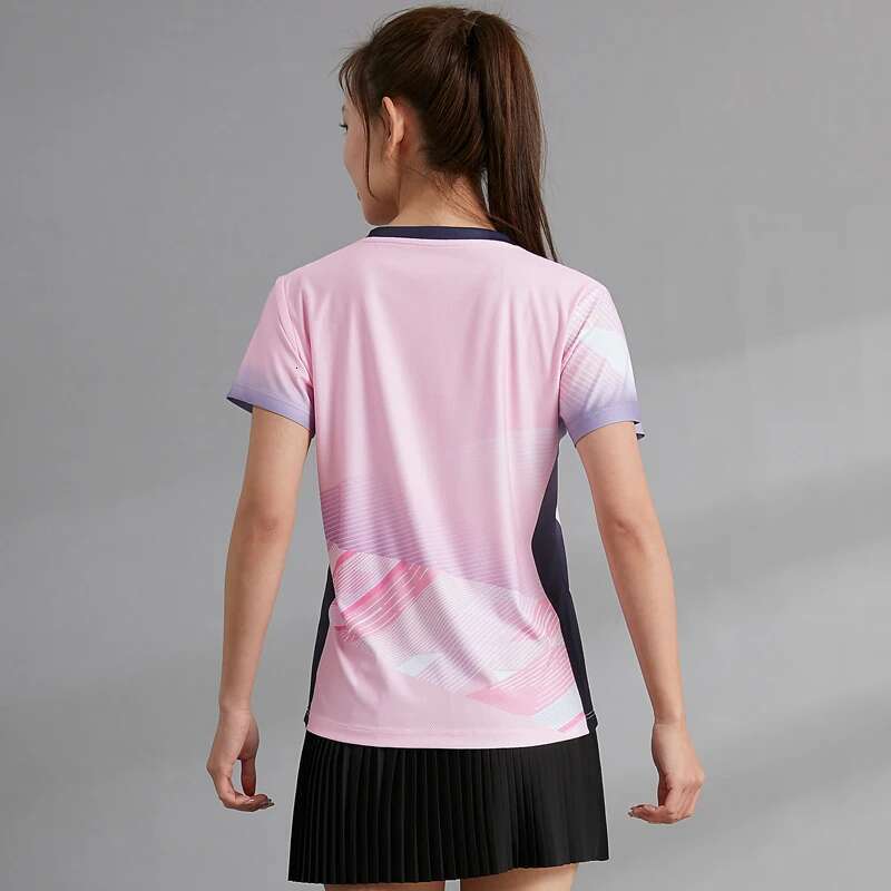 Ddmyoutdoor China Domestic Badminton Shirt Women New Sportswear Quick Dry Breathable Table Tennis D Clothes Team Game Short Sleeve Woman Sports Unifor