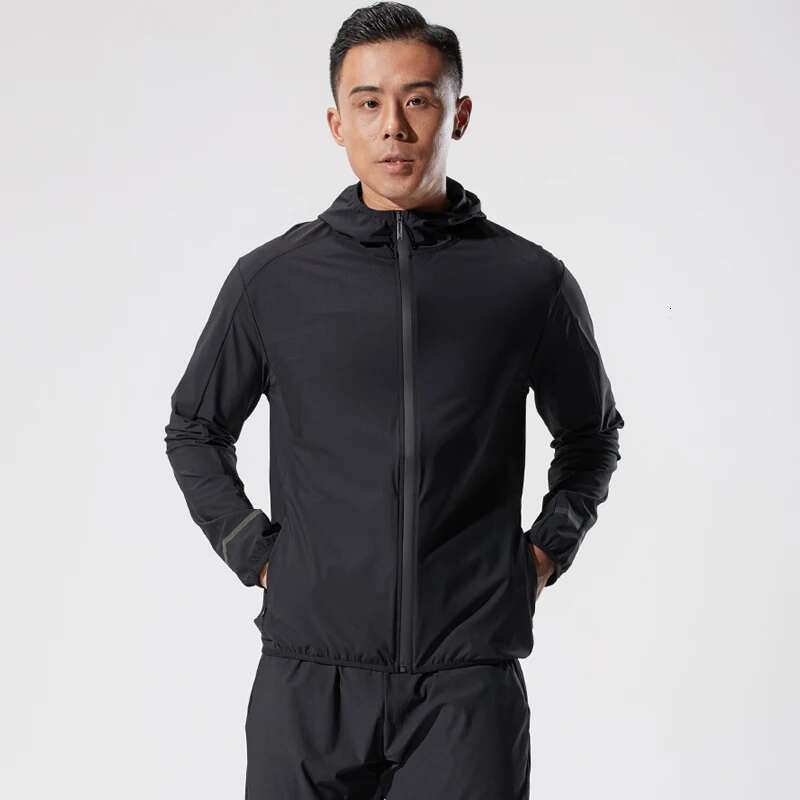 Ddmyoutdoor China Domestic Sports Jacket Men Hooded Solid Color Training Coat Quick Dry Zipper Bodybuilding Outerwear Prints Male Running Sweatshirts
