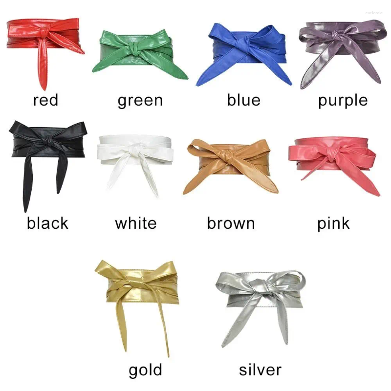 Belts Fashion Bowknot Simple Wrap Corset Waistband Wide Waist Band Ladies Dress Cummerbands Leather Belt