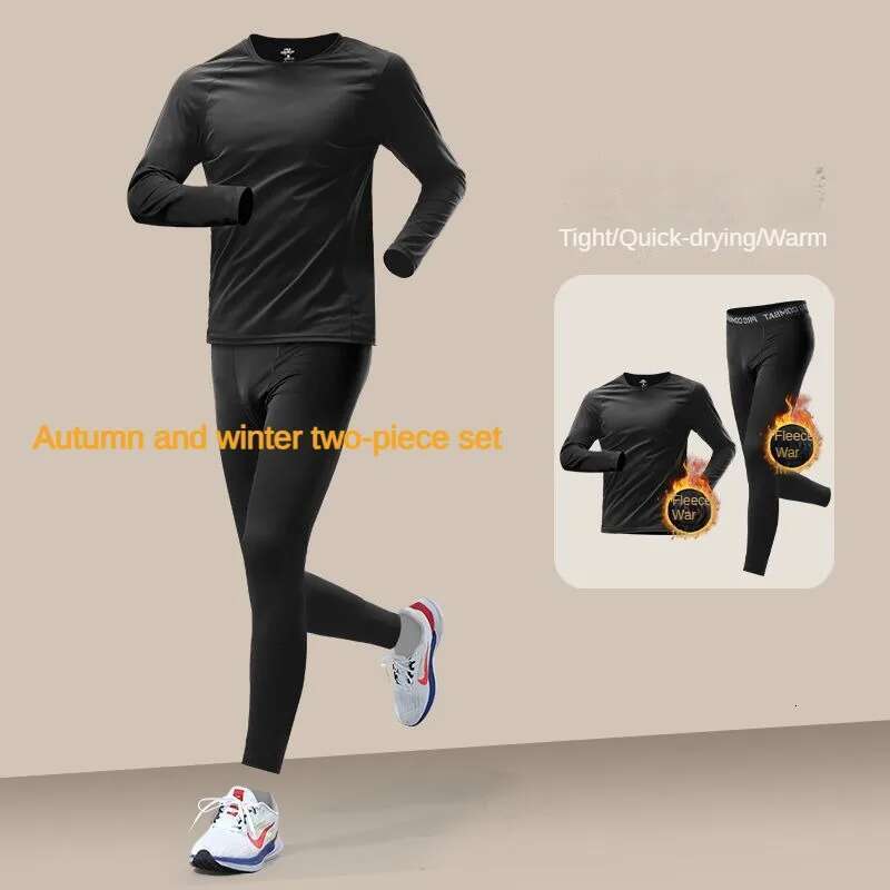 Ddmyoutdoor China Domestic Men S Autumn Winter Quick Dry Thermal Track Set High Stretch Fleece Ed Running Cycg Fiess Motorbike Skiing Wear