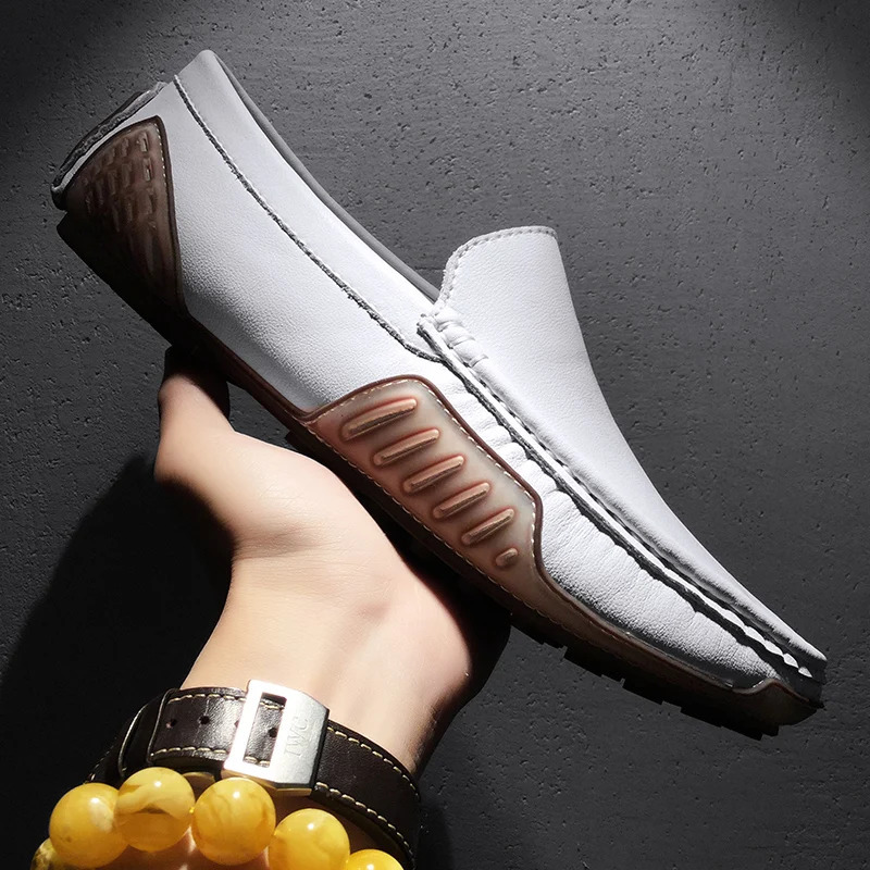 Genuine Leather Men Loafers Driving Casual Shoes Formal Moccasins Italian Comfy Slip on Boat Shoes Mens Shoes 250113