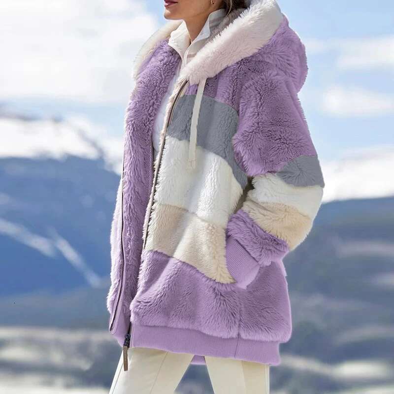 Ddmyoutdoor China Domestic Winter Women S Casual Sport Hooded Windbreaker Faux Fur Coat Zipper Thermal Jacket Plus Size Overcoat Ladies Clothes