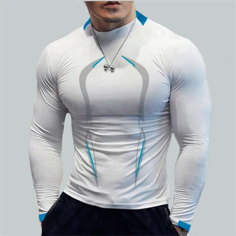 Ddmyoutdoor China Domestic Men Quick Dry Training Bodybuilding Compression Sport Long Sleeve Fiess Gym Top Running Football T Shirt Gymwear