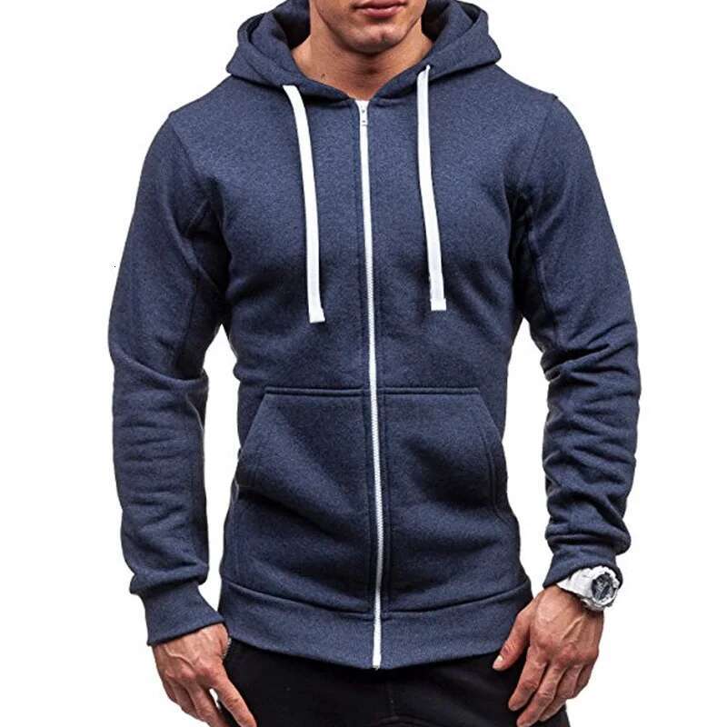 Ddmyoutdoor China Domestic Men S Hoodies Sweatershirt Fleece Running Jackets Zipper Slimming Sport Coats Men Drawstring Warm Hoody Sweatshirts Fiess C