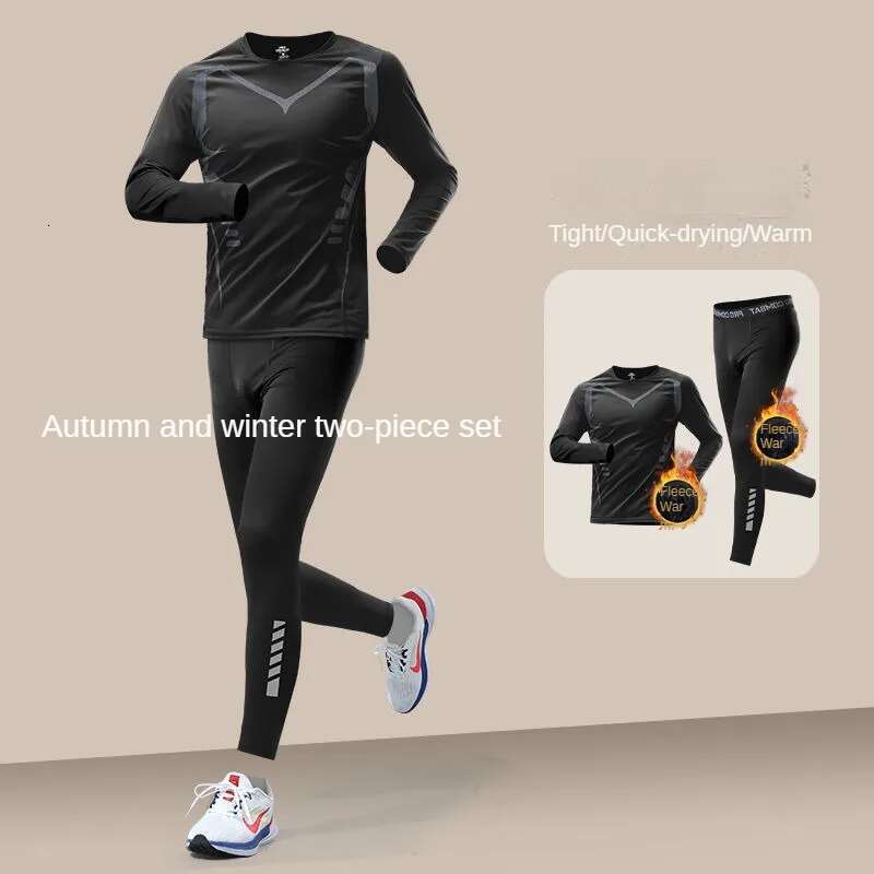 Ddmyoutdoor China Domestic Men S Autumn Winter Quick Dry Thermal Track Set High Stretch Fleece Ed Running Cycg Fiess Motorbike Skiing Wear
