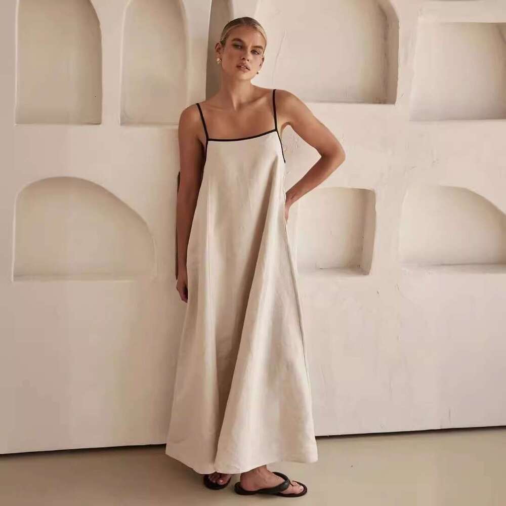 Spring/Summer European and American Women's Hot Selg Dress with Pocket Strap, 2025 New Casual Versatile Fashion Clothing