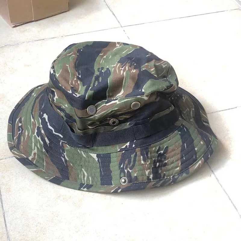 Outdoor Sports And isure Benny Round Brim Hat Tactics SOG Sty Jung Tiger Spot Color Trendy Sunscreen HatXJ250116
