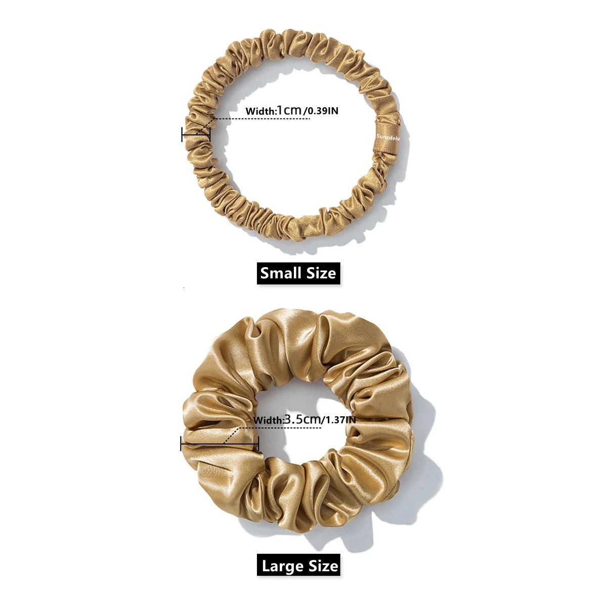 2PCS 100% Natural Silk Solid Color Hair Ties High Quality Scrunchies Women Big Hairbands Accessories Nonslip 22Momme 250118