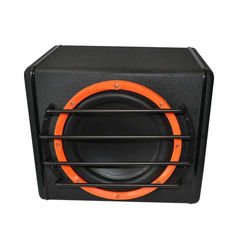 Car Audio 10 Inch Active Trapezoidal Overweight Car Audio Subwoofer 12V High-power Car Audio System R250618