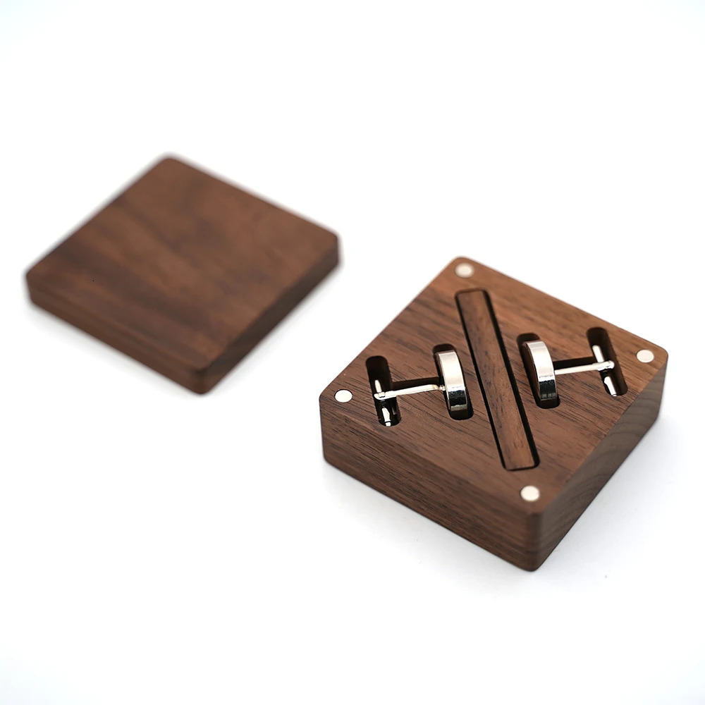 Custom Engraved Wooden Groom Accessories Set Personalized Walnut Box Wedding Gift Bridal Party Keepsake Cufflinks Tie Clip 250118