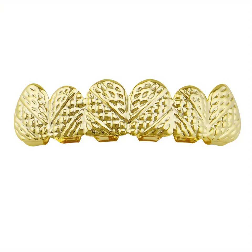 Hip-hop teeth gold-plated concave convex twill retainer Easter Halloween costume ball teeth jewelryXJ250114