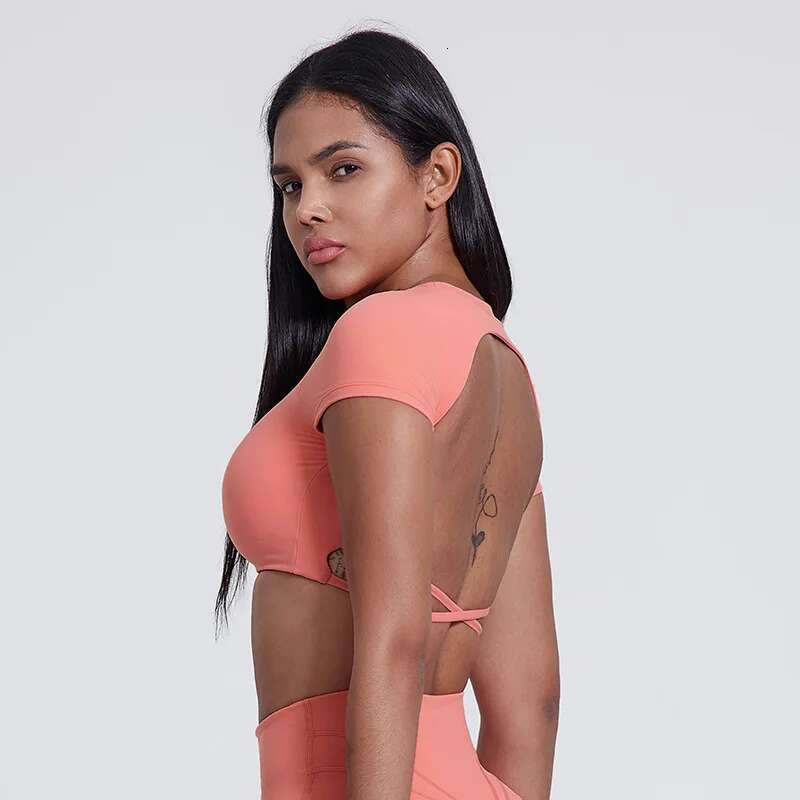 Ddmyoutdoor China Domestic Mermaid Curve New Naked Yoga Suit Women S Big Backless Tight Sports Top Outdoor Running With Chest Pad Fiess T Shirt