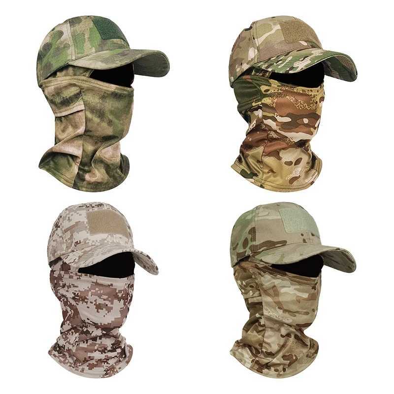 Tropical Adventure Visors s Jung Hunting Hat Sunshade Camo Men Army Bucket Hats Military Tactical CasquetteNeck CoverXJ250116