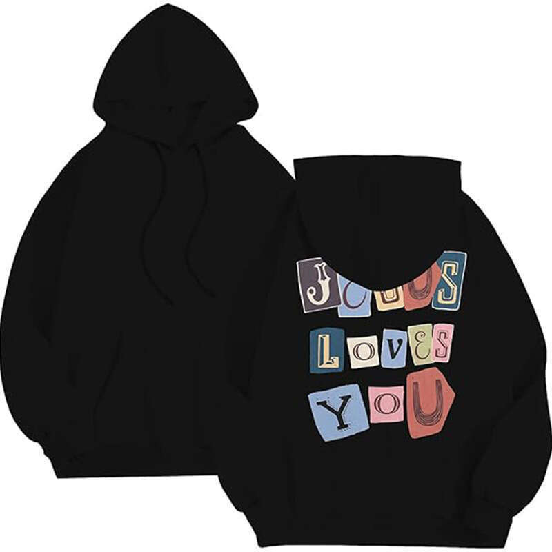 Men's fashion hoodie with letter print pullover top and pocket sweatshirt jacket XS-5XL
