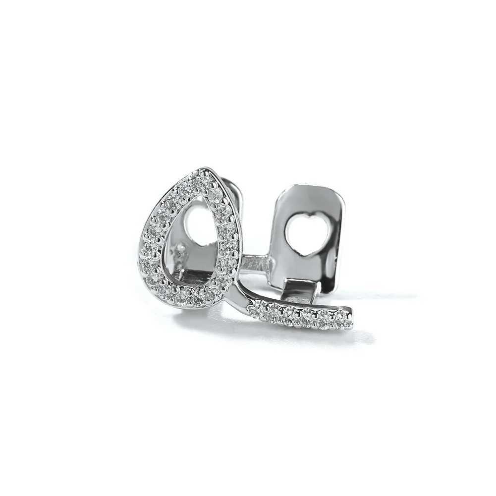 Heart Hollow Shape Iced Out Teeth Grillz Hip Hop Top Bottom Grills Dental Mouth Punk Teeth Caps Cosplay Party TG119XJ250114