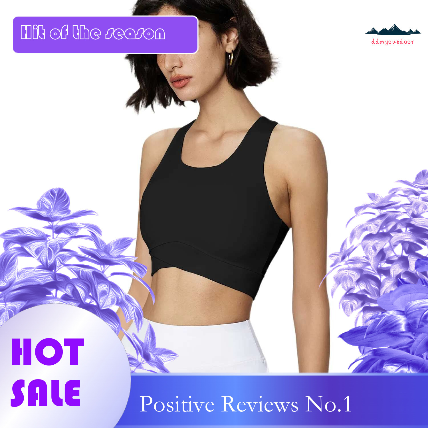 Ddmyoutdoor China Domestic Mermaid Curve Summer Ice Feeg Fabric U Neck Sports Bras Women Wide Shoulder Detachable Yoga Bra Medium Strength Fiess Vest