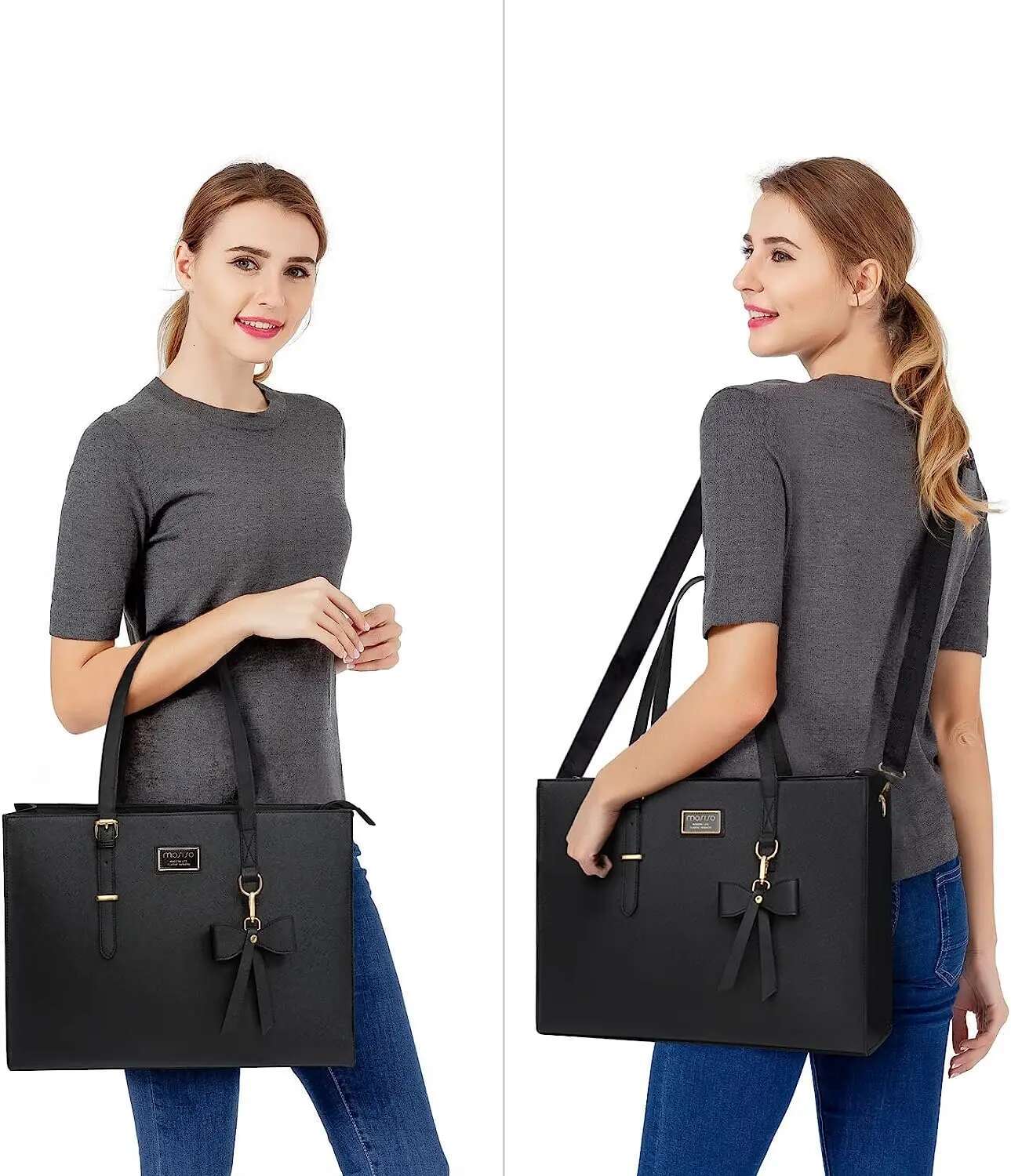 Women Laptop Tote PU Leather Shoulder Bag for book Air Pro 15 16 inch A2941 M3 A2991 Waterproof Notebook Carrying Case