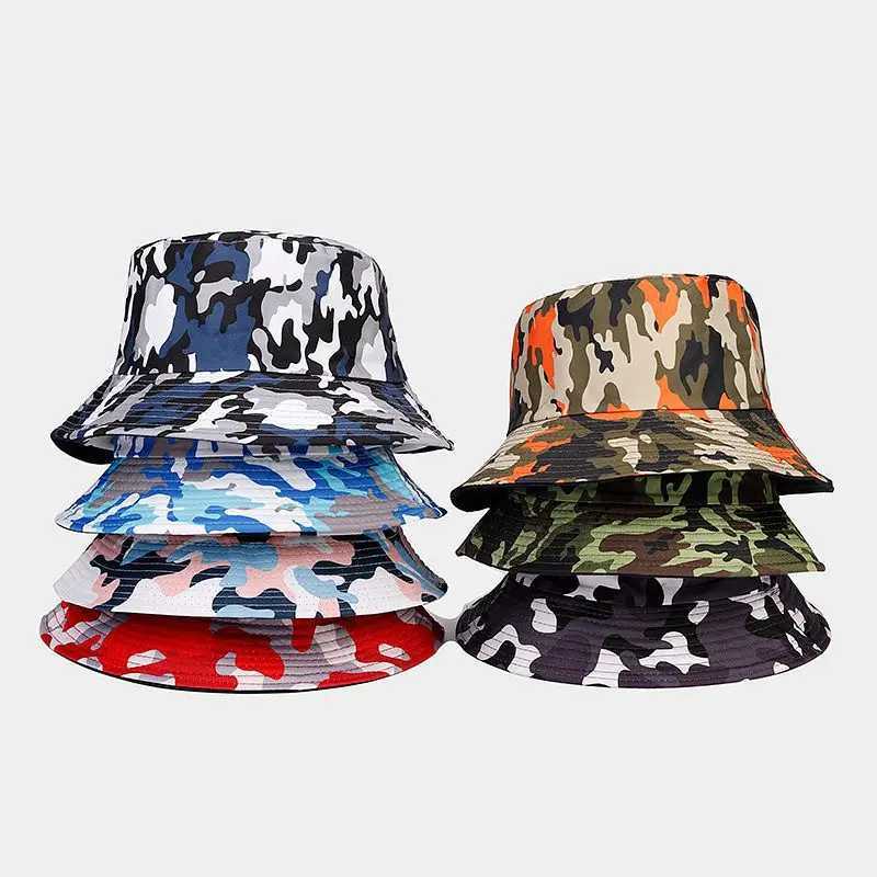 Bucket Hat New Cross-Border E-Commerce Hot Sa Sun-Proof Bucket Hat Outdoor Camouflage Doub-Sided Wear Bucket HatXJ250116