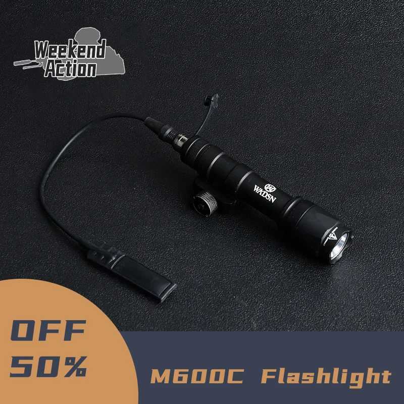 Tactical WADSN M600C Weapon Gun Light Lantern Rifle Flashlight Pistol Scout Light Torch Hunting Picatinny RailW241227