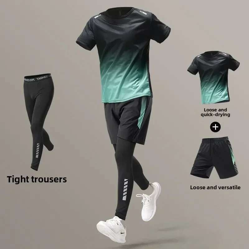Men's Running Fiess Long Sleeve Quick-Dry Clothes For Morning Runs Training Professional Suitable Mens Sweatsuits Set
