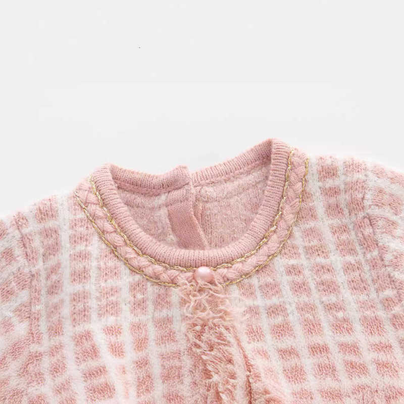 Girl's Dresses autumn new children's clothing 1-3 old baby girls' versatile knitted powder small fragrant yarn skirt girls' dress