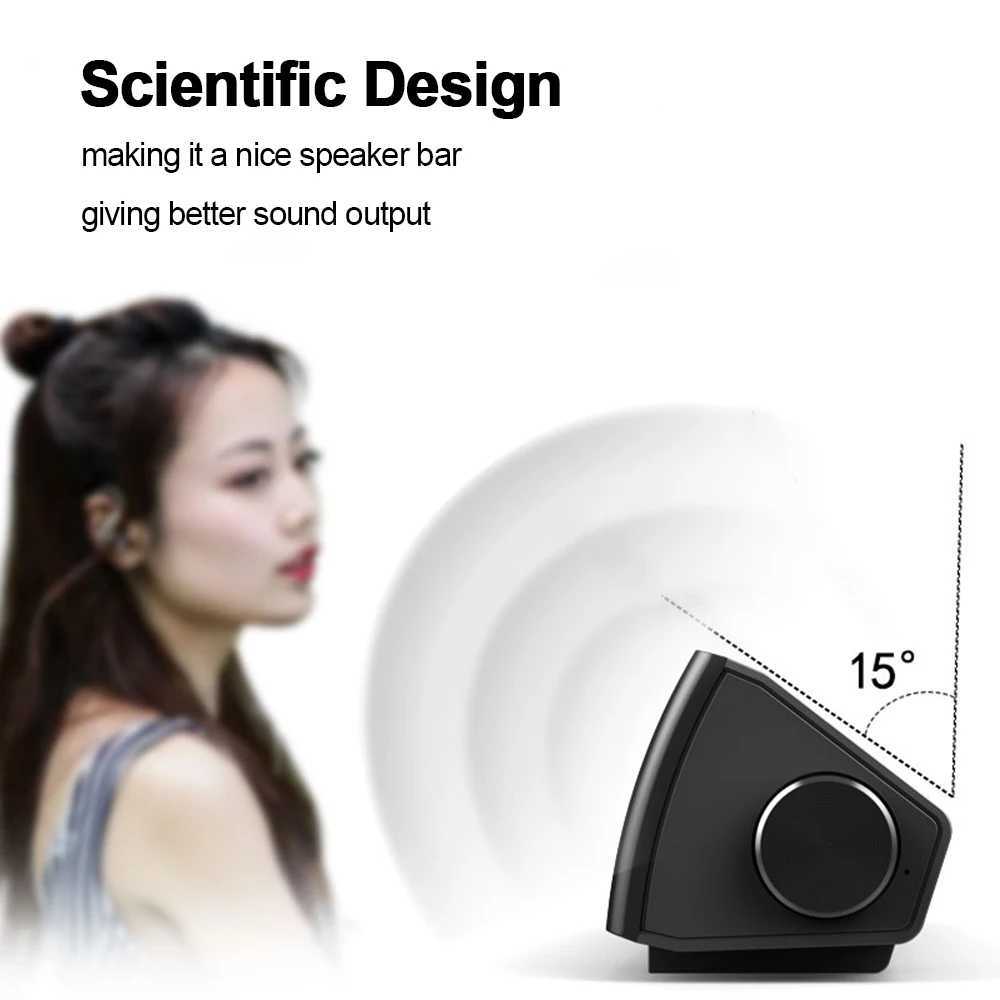 Car Audio SADA V105 Computer Speakers Wired Computer Sound Bar Speaker Bar Stereo USB Powered Mini Long Soundbar for TV PC Desktop Laptop H250118
