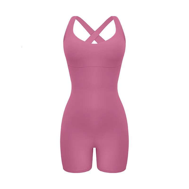 Ddmyoutdoor China Domestic Mermaid Curve Autumn And Winter New Product High Support Cross Hollow Out Beauty Back Shorts Yoga Jumpsuit