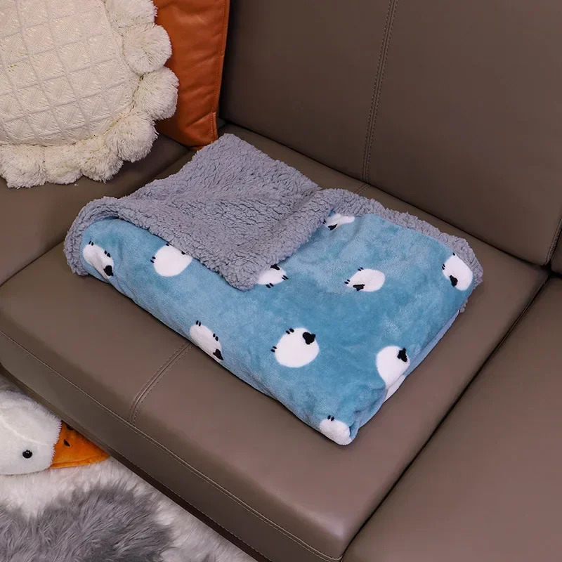 Thickened Dog Blanket Pet Bed for Warm Winter Fluffy Soft Blankets Cat Cover Sheet Accessories 250115