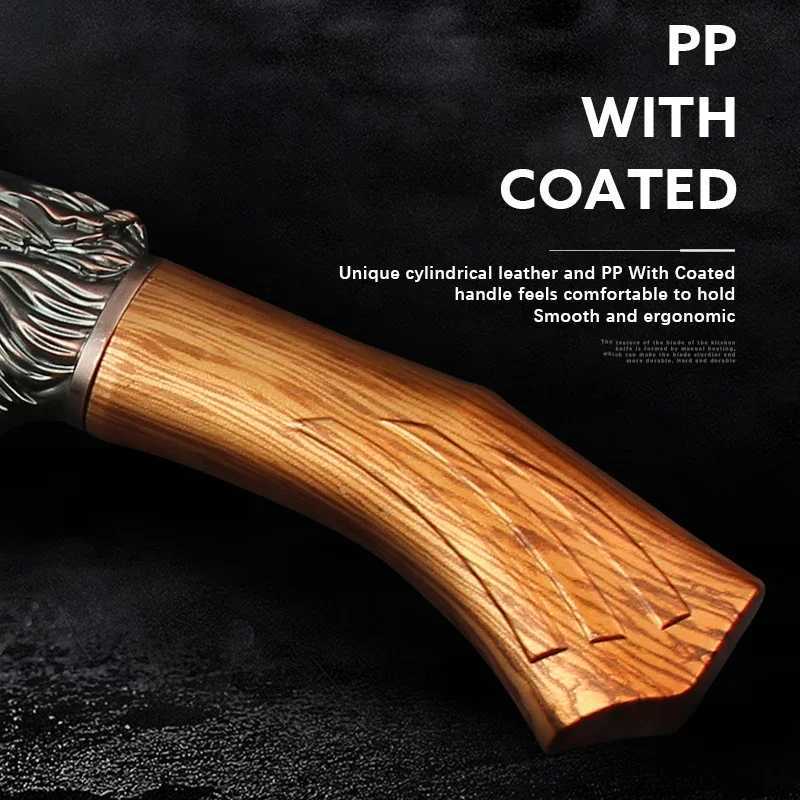 2025 New 6-inch Meat cleaver for Home chefs Hand forged Chef Knife High quality sharp stainless steel 3cr13mov Kitchen Knife setXJ250117