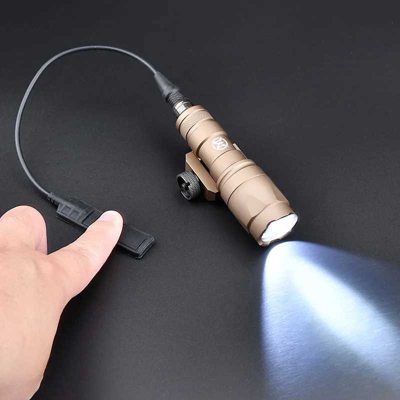 Airsoft M300 M300A Surefir Tactical Flashlight Fit 20MM Rail MLOK Mount KEYMOD Base Weapon Hunting Scout LED Gun Mini LightW241227
