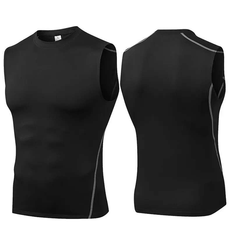 Ddmyoutdoor China Domestic Men Compression Sport Skinny Vest Tight Tank Base Layer Sleeveless T Shirt Top Singlet Sweatshirt Athletics Sportwear Activ
