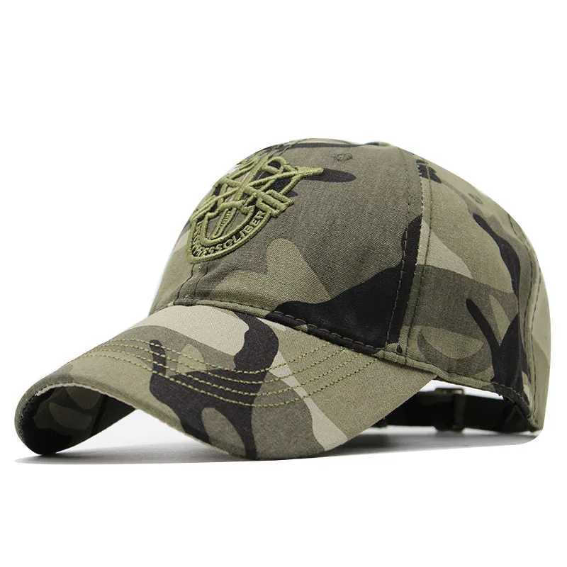 2021 New Camo Baseball Fishing s Men Outdoor Hunting Camouflage Jung Hat Airsoft Tactical Hiking Casquette HatsXJ250116