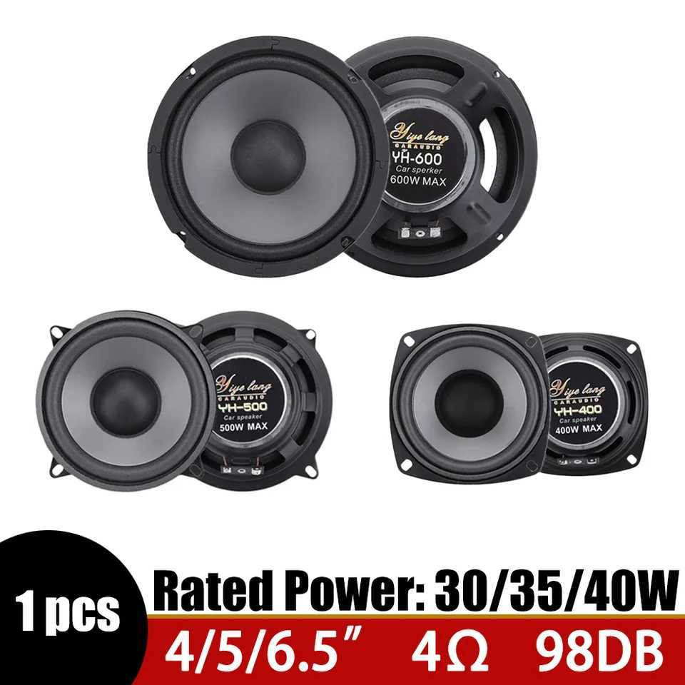Car Audio 4/5/6.5 Inch Car Speakers 2-Way Vehicle Door Audio Music Stereo Subwoofer Full Range Frequency Automotive Coaxial Speakers 1pcs H250118