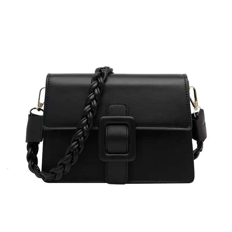 Designer Handbag Women's Solid Color Handbag Large Capacity Black Handbag With Double Shoulder Straps