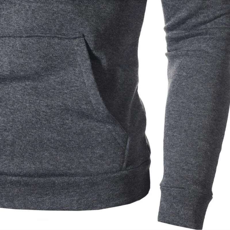 Ddmyoutdoor China Domestic Male Workout Wear Zipper Necke Hoody Sweatshirts Fleece Long Sleeve Running Jacket Sticker Pocket Warmer Sportswear Windbre